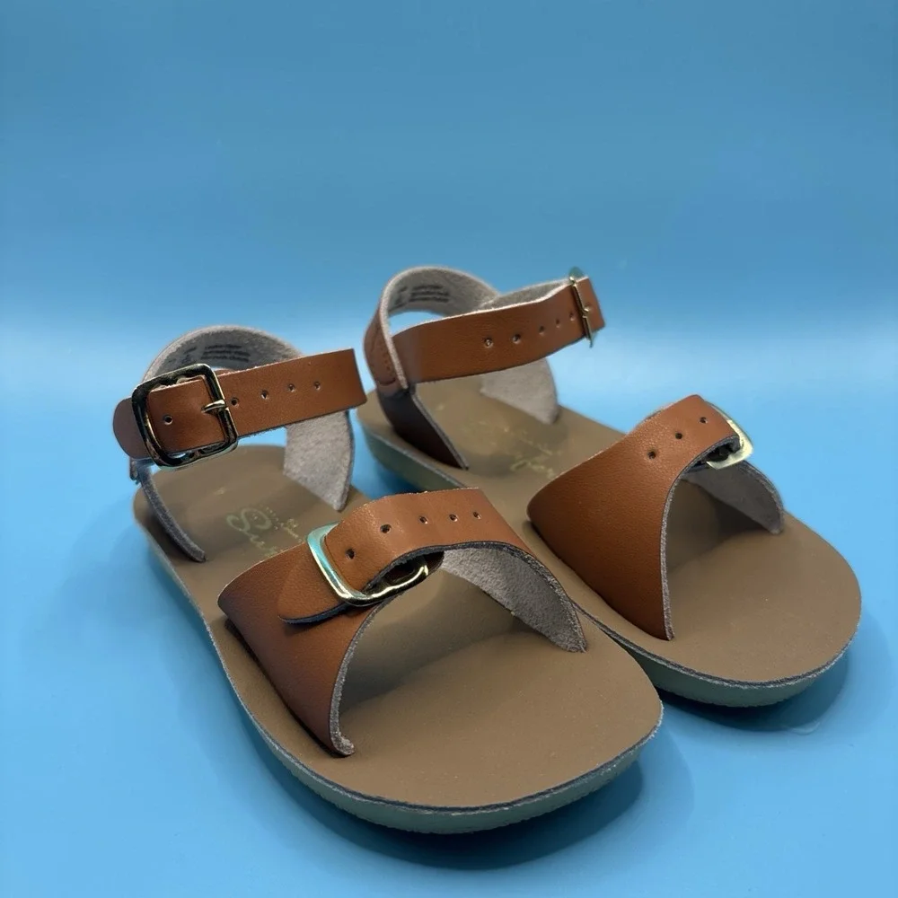 NEW SUN-SAN SALT WATER SANDALS TAN BROWN  TODDLER SIZE 10